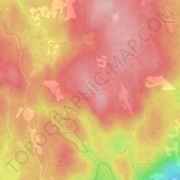 Topografische Karte Tomasbodahöjden, Höhe, Relief