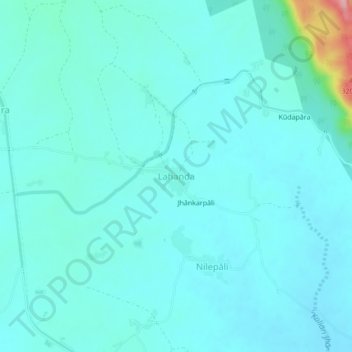 Topografische Karte Lahanda, Höhe, Relief