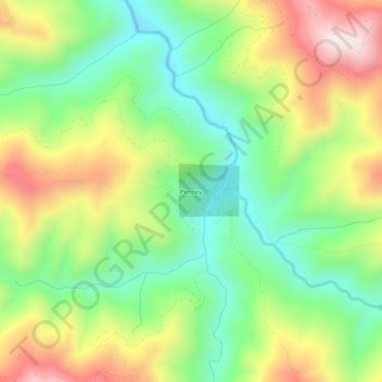 Topografische Karte Penney, Höhe, Relief