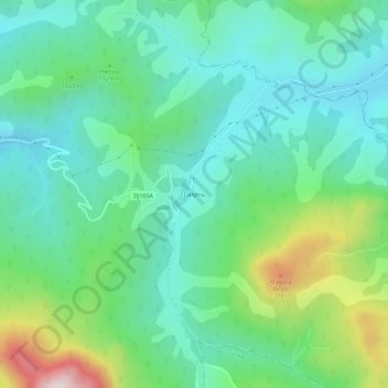 Topografische Karte Dălghiu, Höhe, Relief