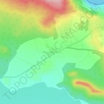 Topografische Karte Douar-Meridima, Höhe, Relief