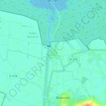 Topografische Karte La Caserne, Höhe, Relief