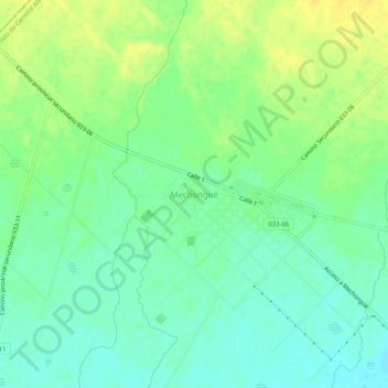 Topografische Karte Mechongué, Höhe, Relief