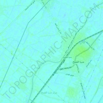 Topografische Karte Kafr Farag Girgis, Höhe, Relief