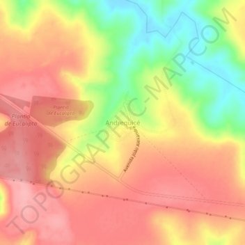 Topografische Karte Andrequicé, Höhe, Relief