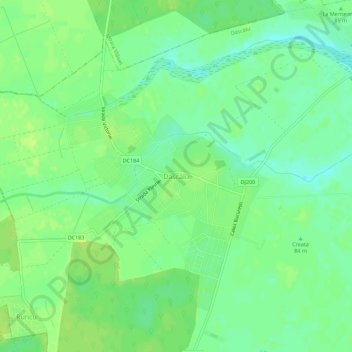Topografische Karte Dascălu, Höhe, Relief