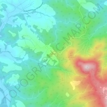 Topografische Karte Querceto, Höhe, Relief