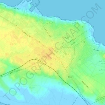 Topografische Karte طبلبة, Höhe, Relief