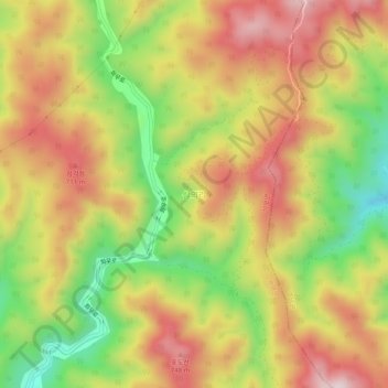 Topografische Karte 삼의리, Höhe, Relief