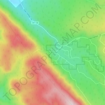 Topografische Karte Ryan Park, Höhe, Relief