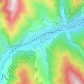 Topografische Karte Ticoș, Höhe, Relief