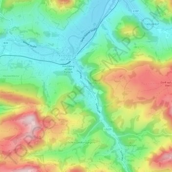 Topografische Karte Sois, Höhe, Relief