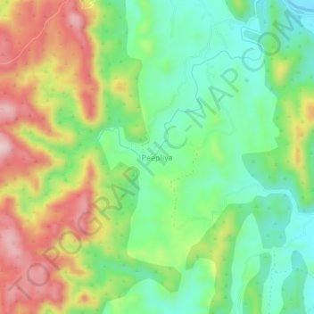 Topografische Karte Peepliya, Höhe, Relief