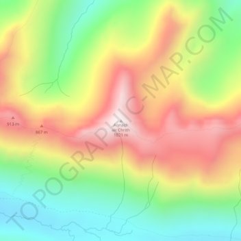 Topografische Karte Aonach air Chrith, Höhe, Relief