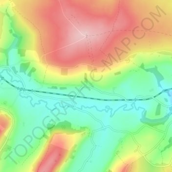 Topografische Karte Houlsyke, Höhe, Relief