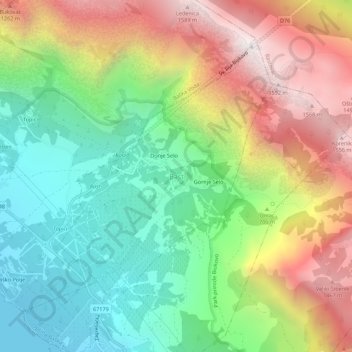 Topografische Karte Bast, Höhe, Relief