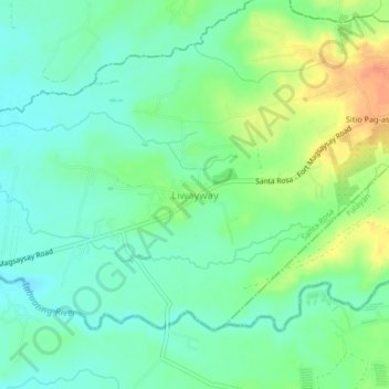 Topografische Karte Liwayway, Höhe, Relief