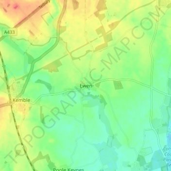 Topografische Karte Ewen, Höhe, Relief