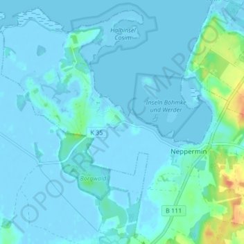 Topografische Karte Balm, Höhe, Relief