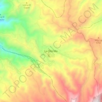Topografische Karte La Florida, Höhe, Relief