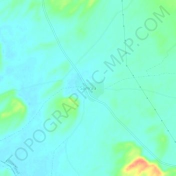 Topografische Karte Samrau, Höhe, Relief