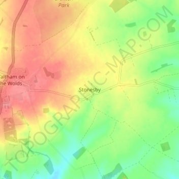 Topografische Karte Stonesby, Höhe, Relief