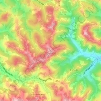 Topografische Karte Eorykogel, Höhe, Relief