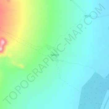 Topografische Karte Quilmes, Höhe, Relief