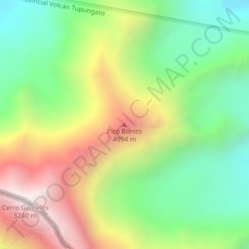 Topografische Karte Pico Bonito, Höhe, Relief
