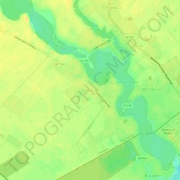 Topografische Karte Samurcași, Höhe, Relief