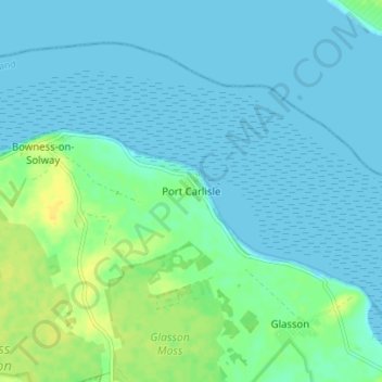 Topografische Karte Port Carlisle, Höhe, Relief
