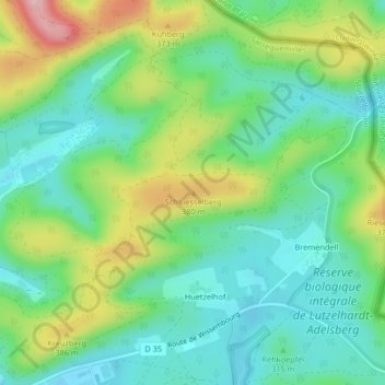 Topografische Karte Schlüsselberg, Höhe, Relief