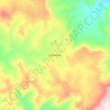 Topografische Karte Tabankulu, Höhe, Relief