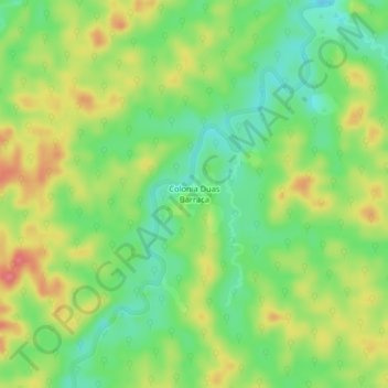 Topografische Karte Colonia Duas Barraca, Höhe, Relief