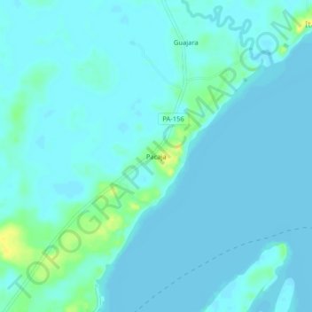 Topografische Karte Pacaja, Höhe, Relief