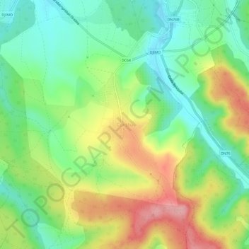 Topografische Karte Cordău, Höhe, Relief