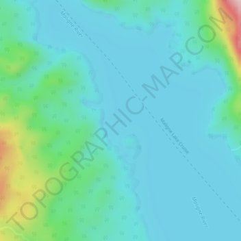 Topografische Karte Table Top Rock, Höhe, Relief