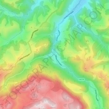 Topografische Karte Cheia, Höhe, Relief