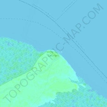Topografische Karte Pointe Saint-Georges, Höhe, Relief