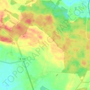 Topografische Karte Panschenhagen, Höhe, Relief