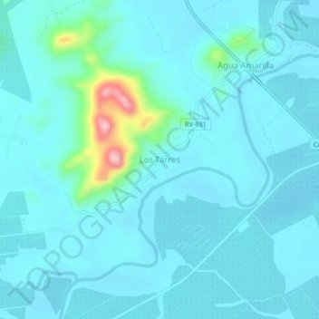 Topografische Karte Los Tarros, Höhe, Relief