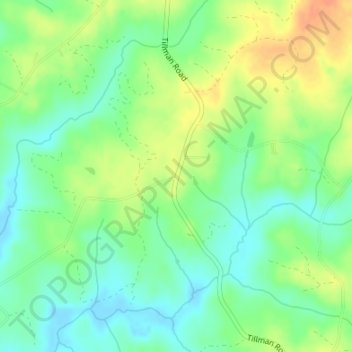 Topografische Karte Cedar Grove, Höhe, Relief