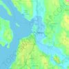 Topografische Karte Everett, Höhe, Relief