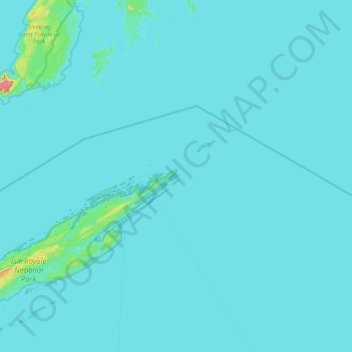 Topografische Karte Split Island, Höhe, Relief