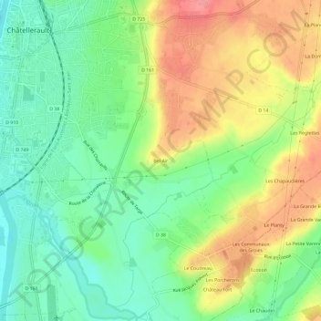 Topografische Karte Bel-Air, Höhe, Relief