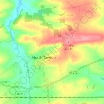 Topografische Karte Essington, Höhe, Relief