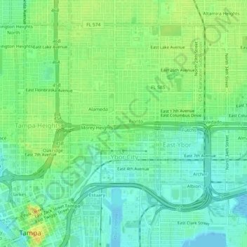 Topografische Karte La Casa, Höhe, Relief