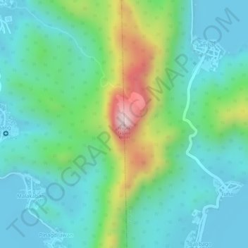 Topografische Karte Mount Tagapo, Höhe, Relief