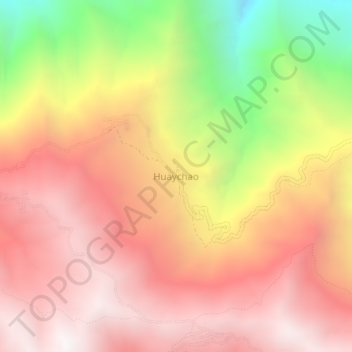 Topografische Karte Huaychao, Höhe, Relief