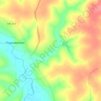 Topografische Karte Постниково, Höhe, Relief